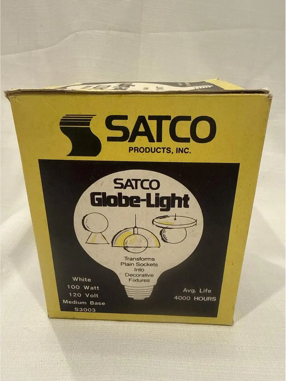 SATCO Globe-Light Contemporary Decor Bulb 100W 120V Medium Base White S3003